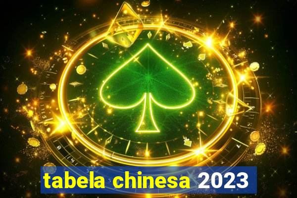 tabela chinesa 2023